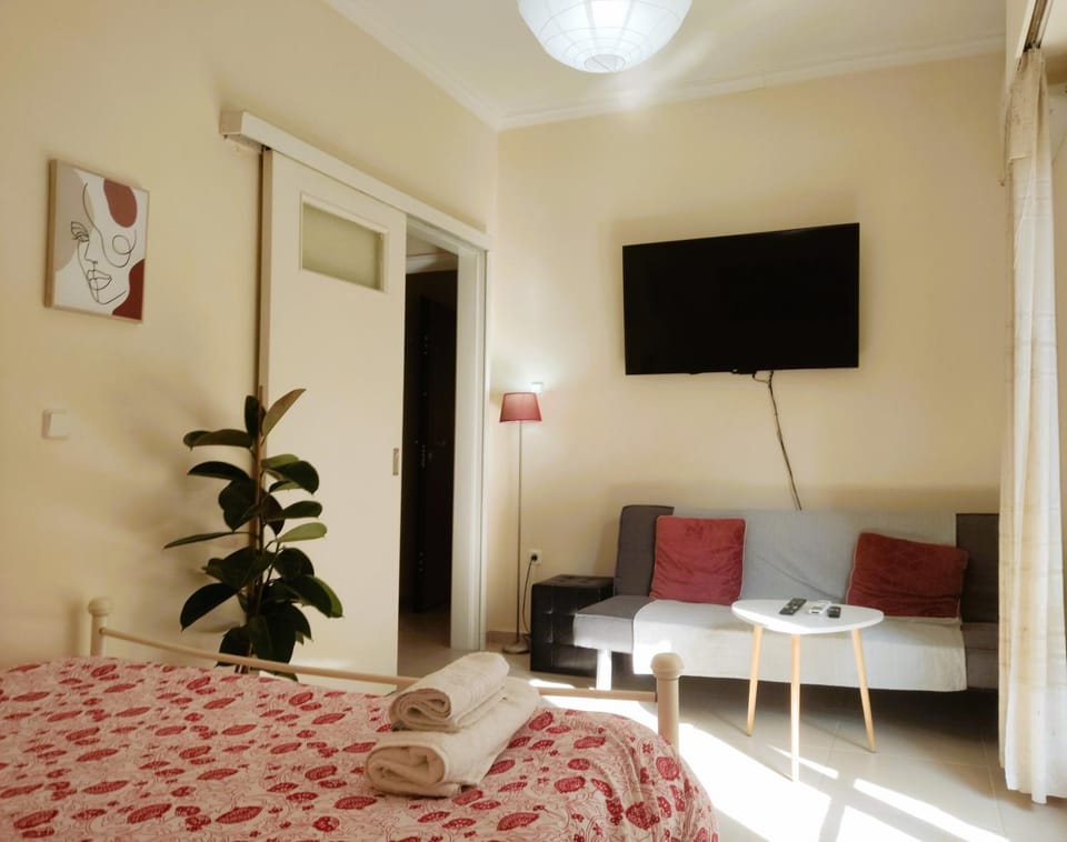 Bed, TV and multimedia, Living room, Photo of the whole room, Seating area, Bedroom, Guests, towels