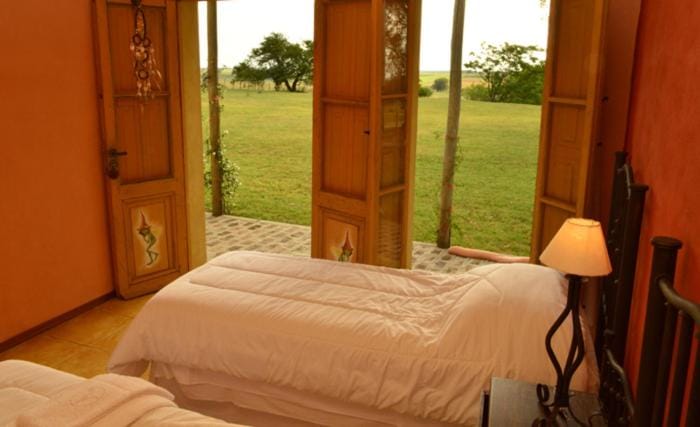 Bed, Garden view