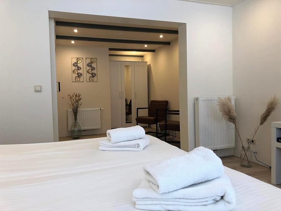 Bed, Photo of the whole room, Bedroom, towels, wardrobe