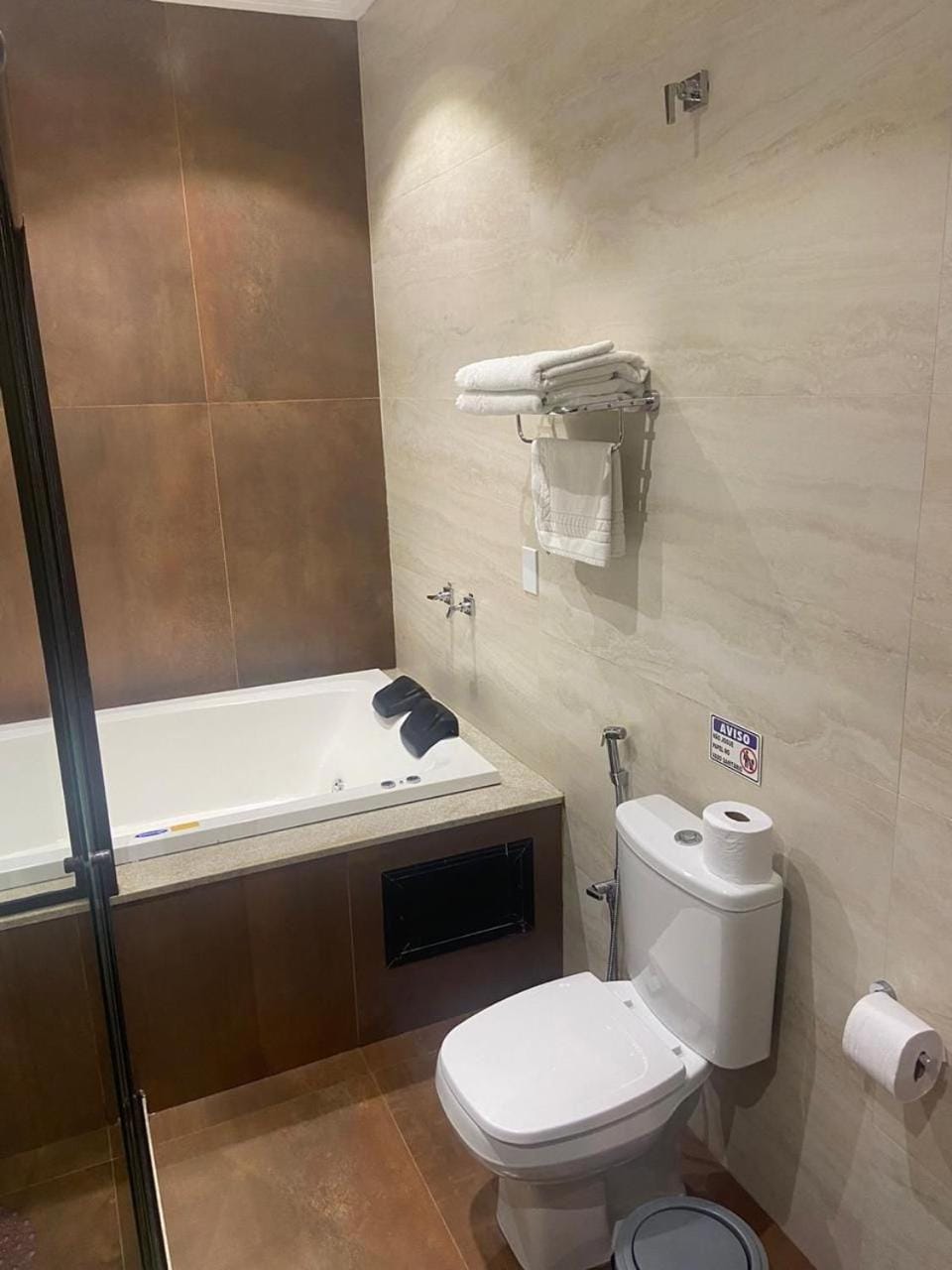 Bathroom, towels