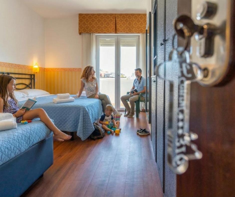 Bed, People, Bedroom, group of guests