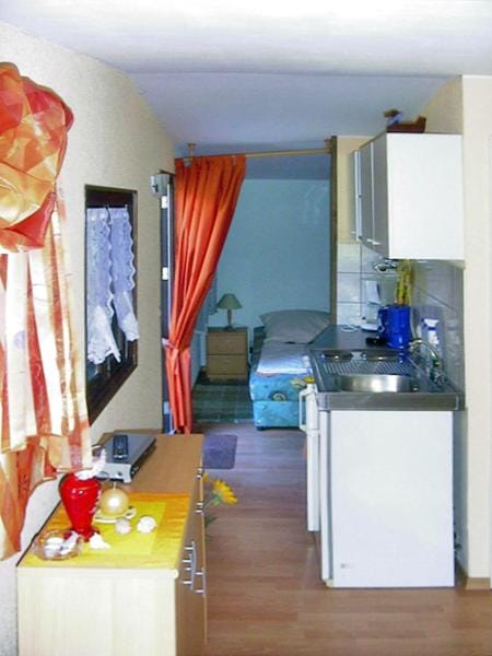 Bed, Kitchen or kitchenette, Photo of the whole room, Bedroom