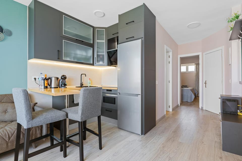 Living room, kitchen
