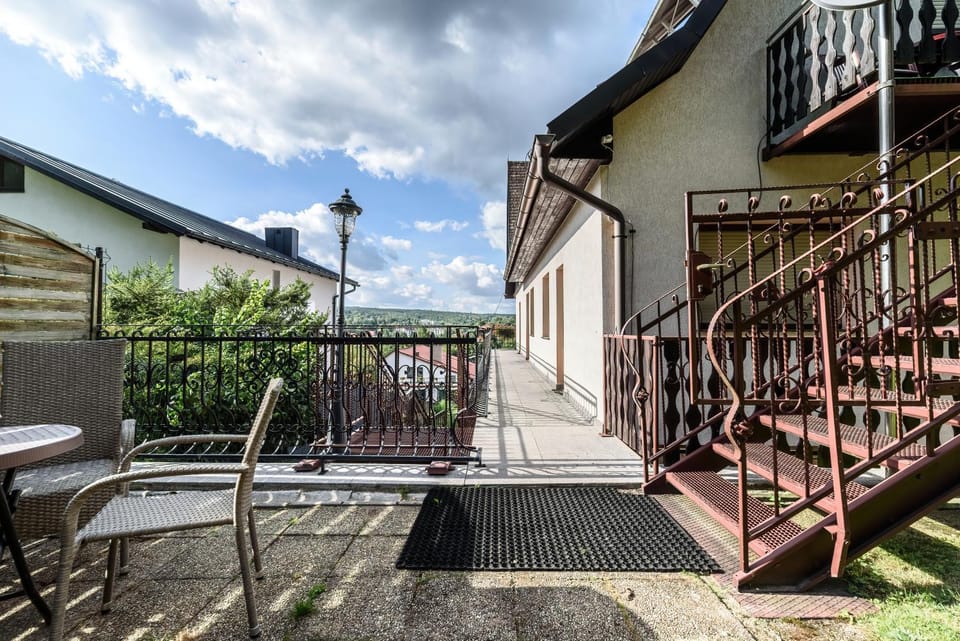 Property building, Patio, Day, View (from property/room), Balcony/Terrace