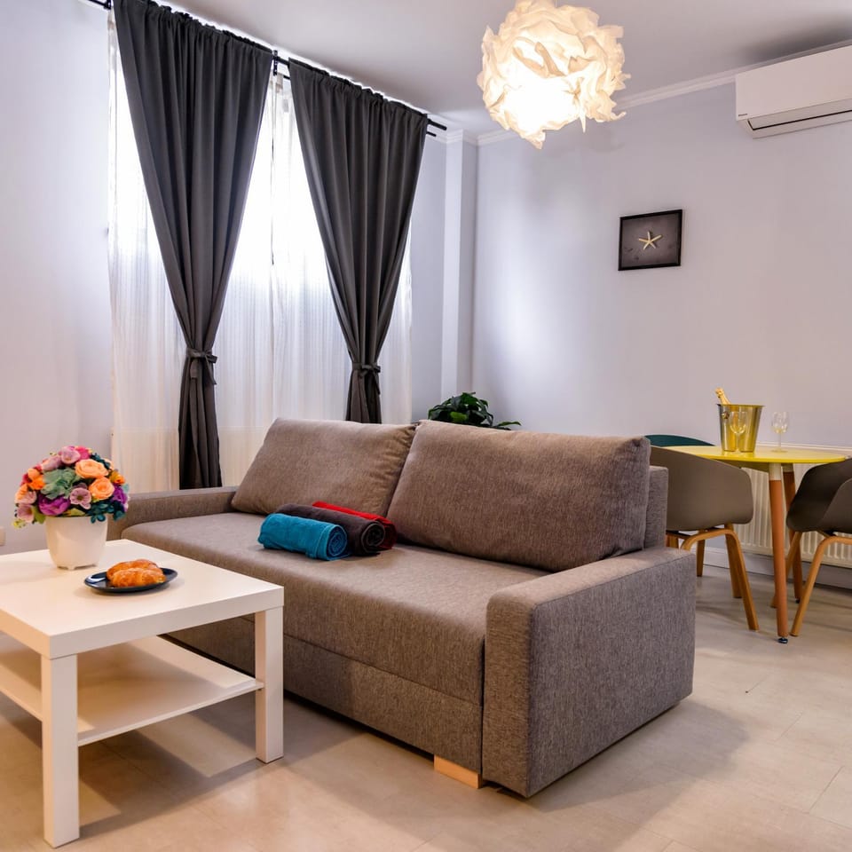 Living room, Seating area, Dining area, air conditioner