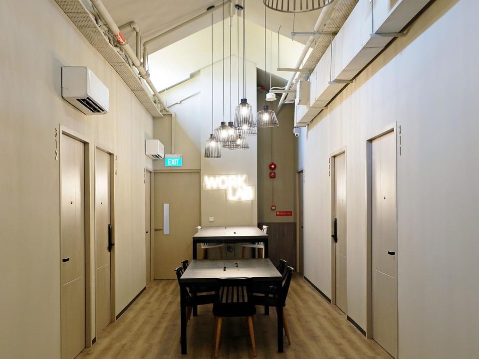 Dining area, air conditioner