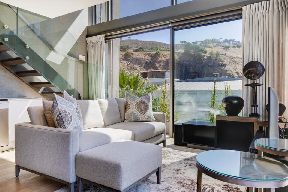 Living room, Seating area, Mountain view