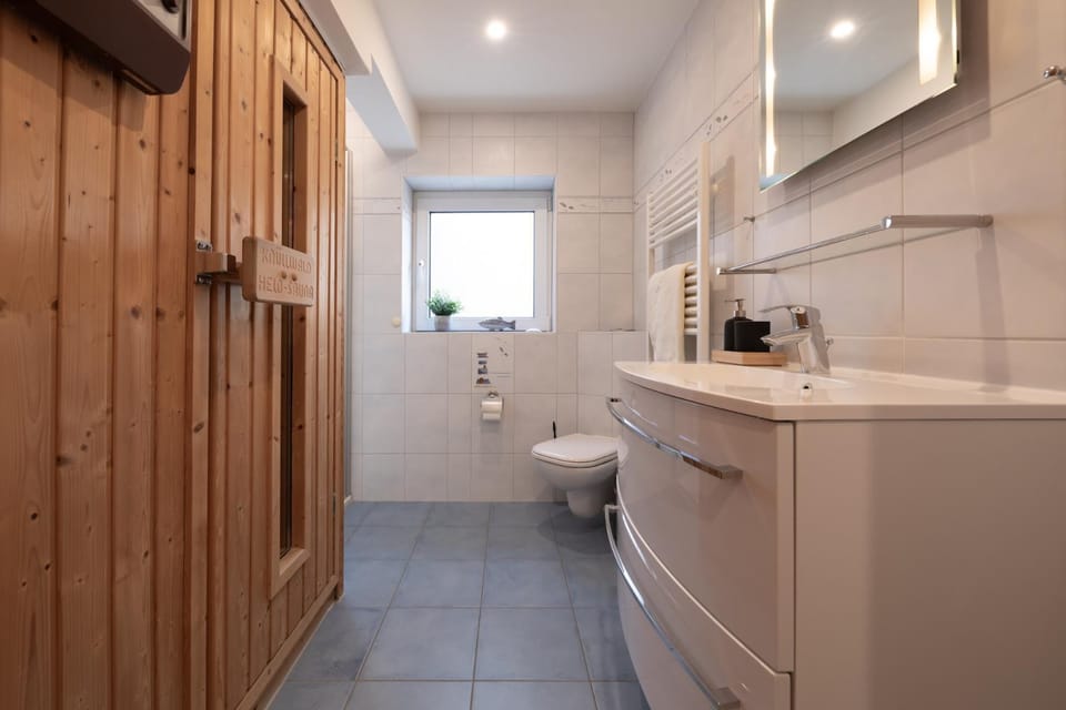 Shower, Sauna, Bathroom, hair dryier, towels