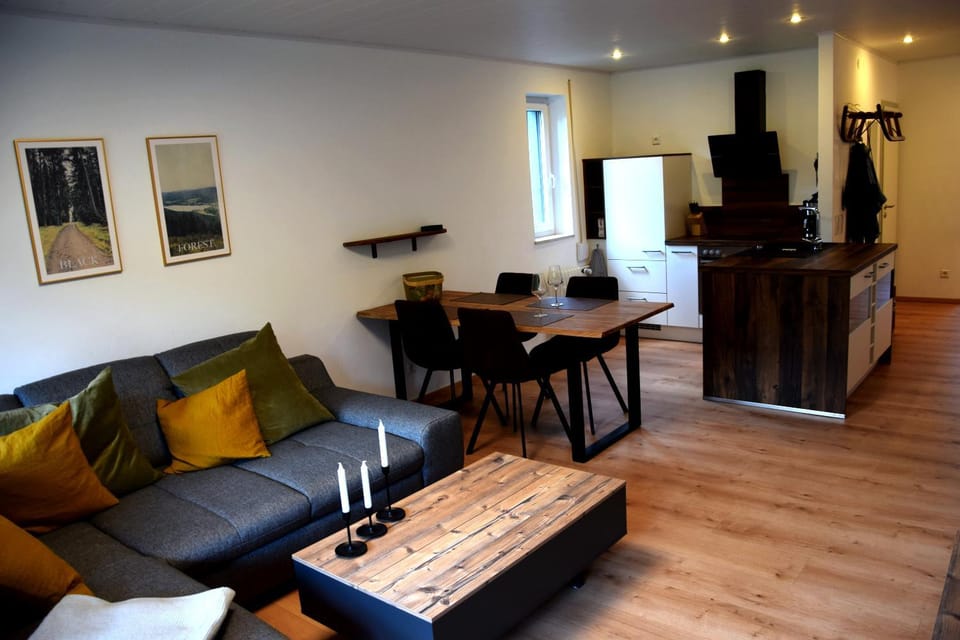 Living room, Seating area, Dining area