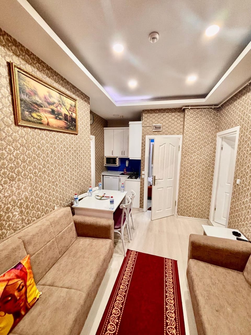Living room, Dining area, City view