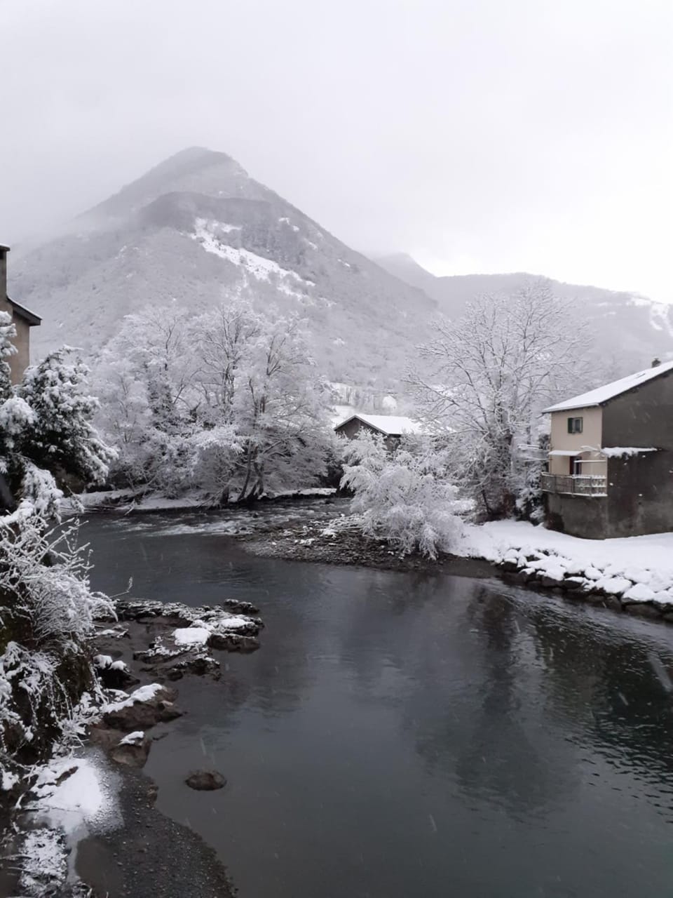 Nearby landmark, Natural landscape, Winter, River view
