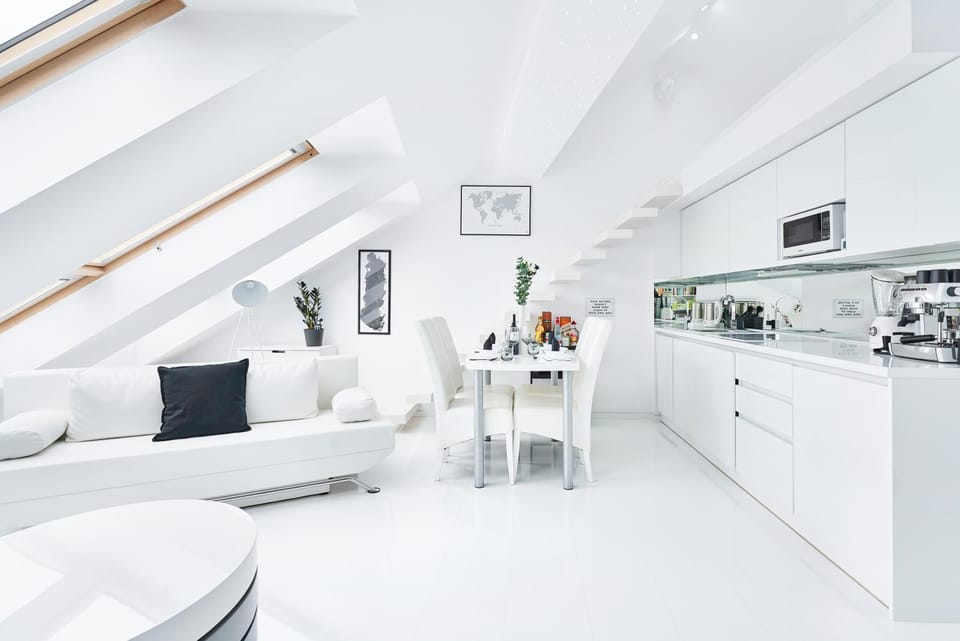 Living room, kitchen