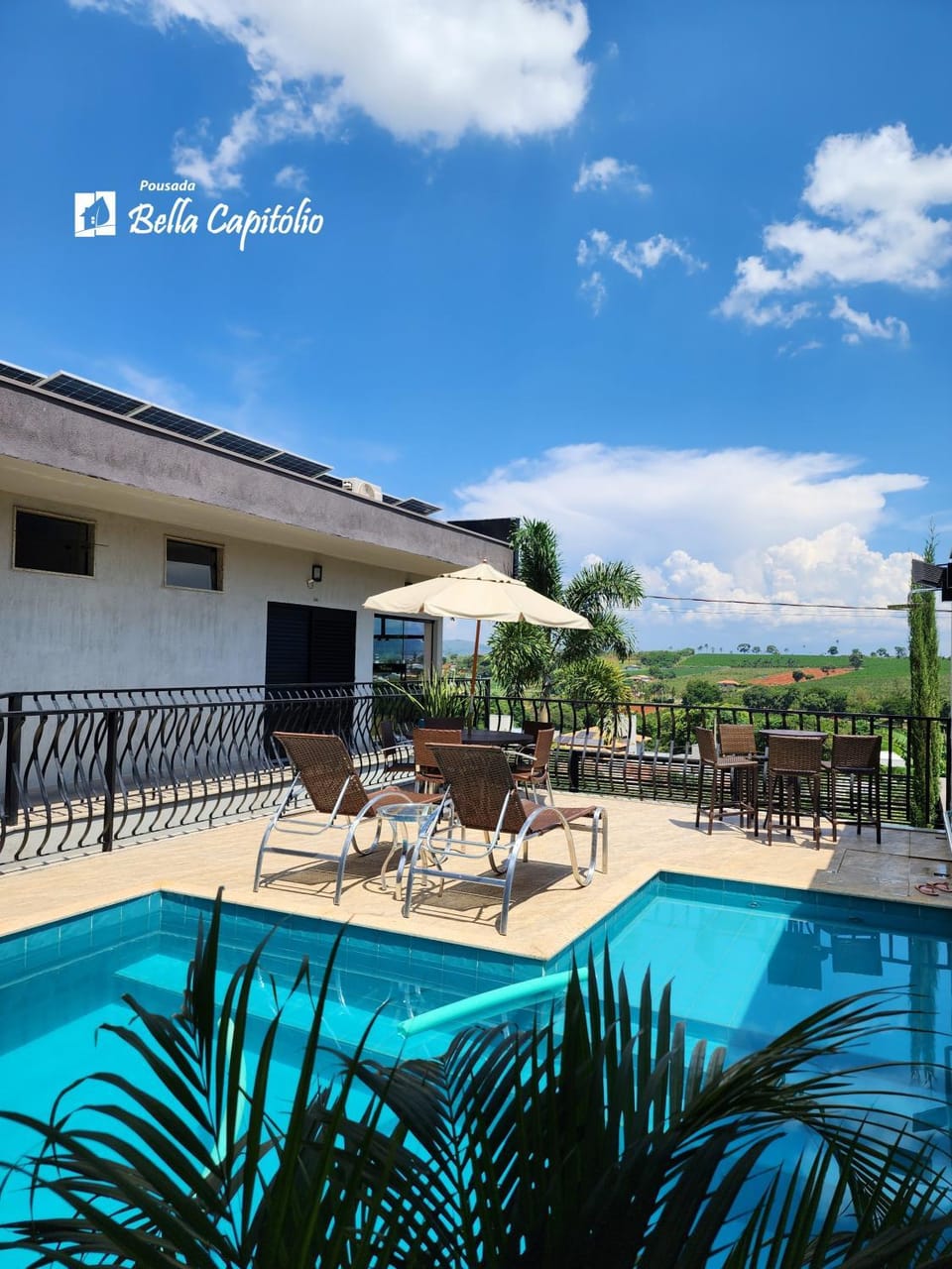 Natural landscape, Balcony/Terrace, Pool view, Swimming pool, sunbed