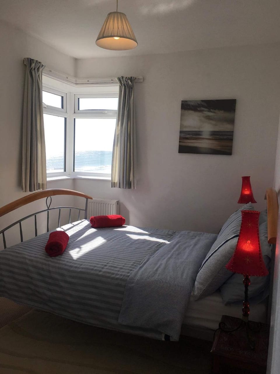 Bed, Bedroom, Sea view