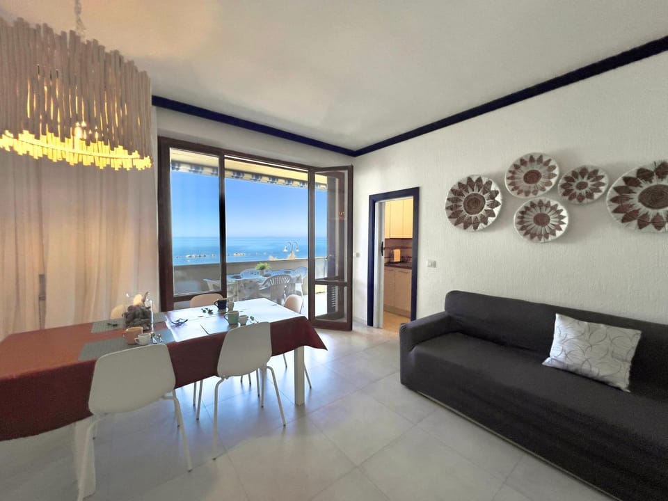 Living room, Seating area, Dining area, Sea view