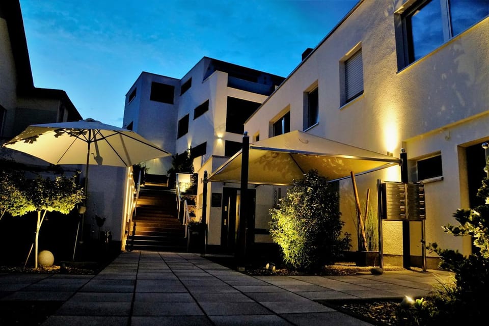 Property building, Patio, Facade/entrance, Night, On site