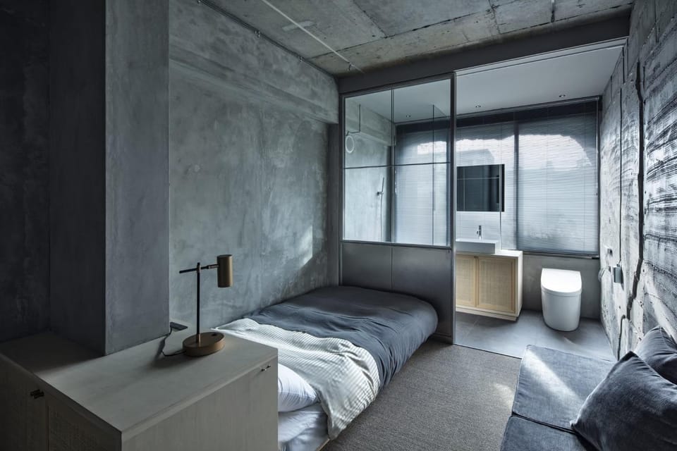Bed, Bathroom, Photo of the whole room