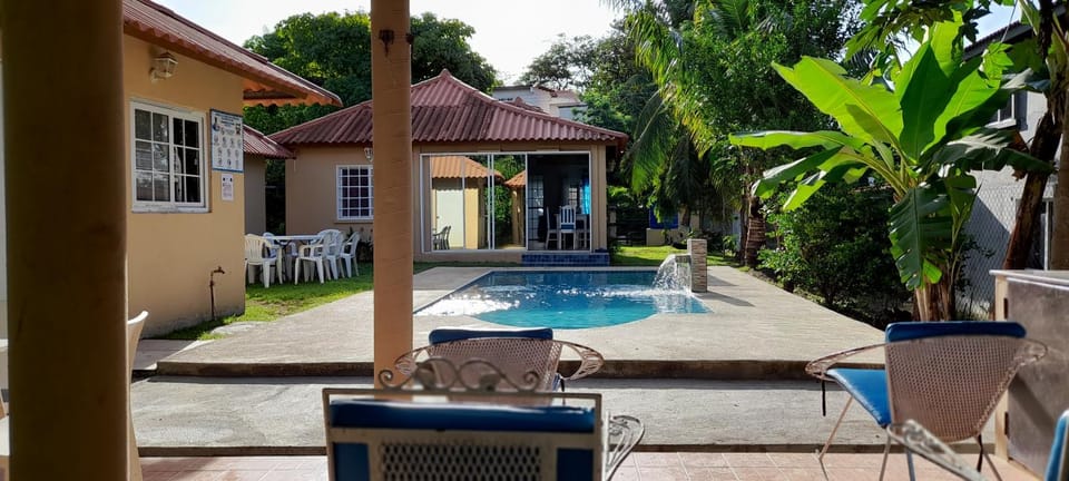 Property building, Patio, Swimming pool