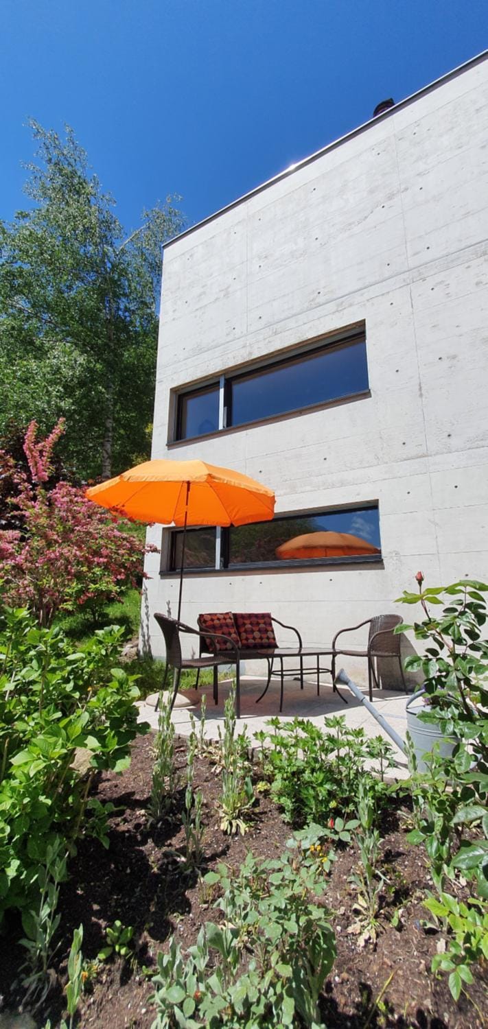 Property building, Patio, Day, Garden view