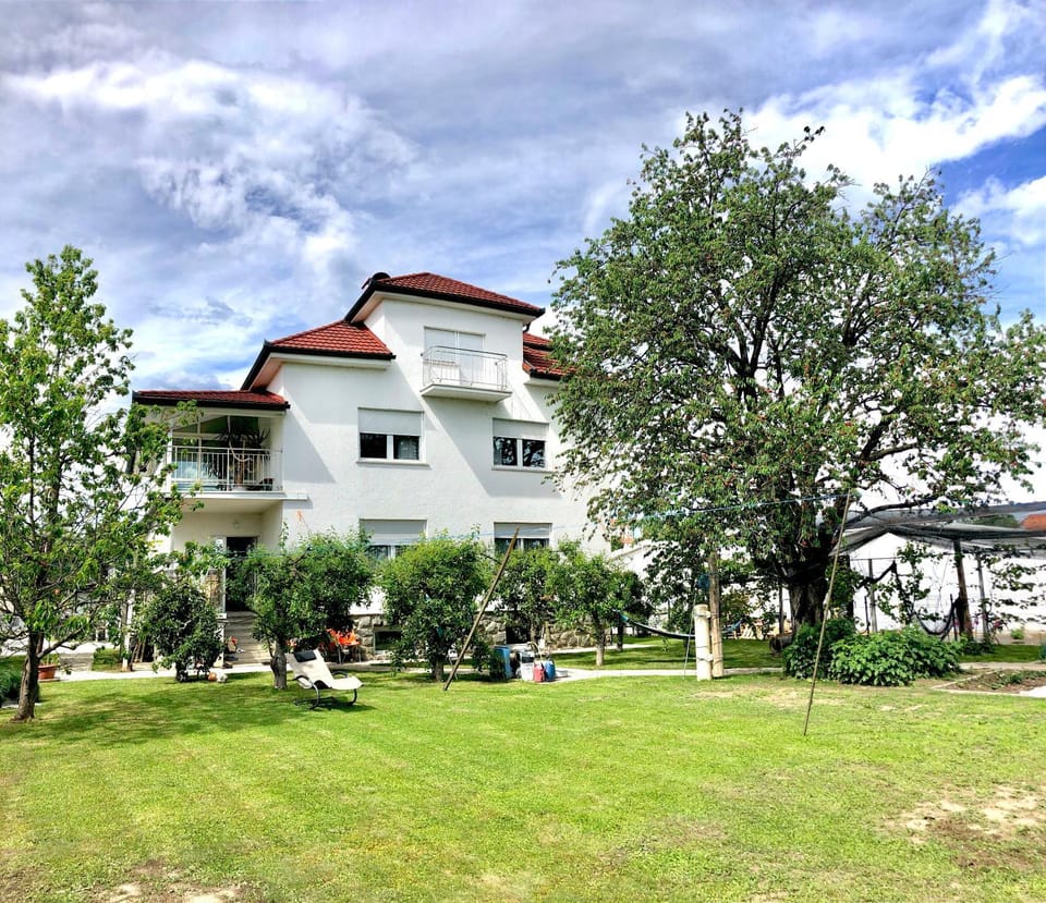 Property building, Day, Natural landscape, Garden, Garden, Balcony/Terrace, Pets, Garden view