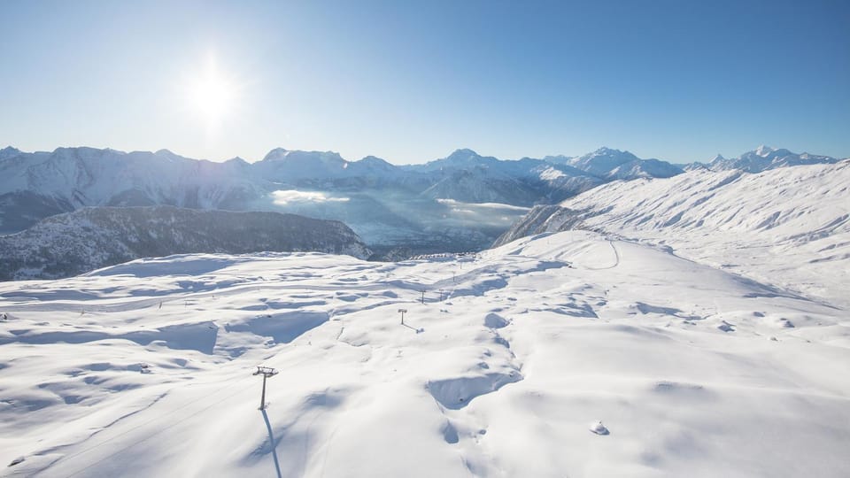 Natural landscape, Winter, Skiing