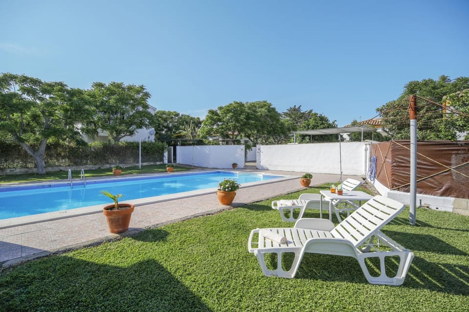 Property building, Living room, Swimming pool