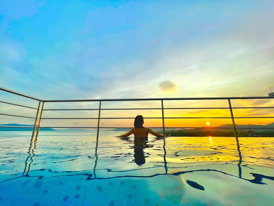Swimming pool, Sunset