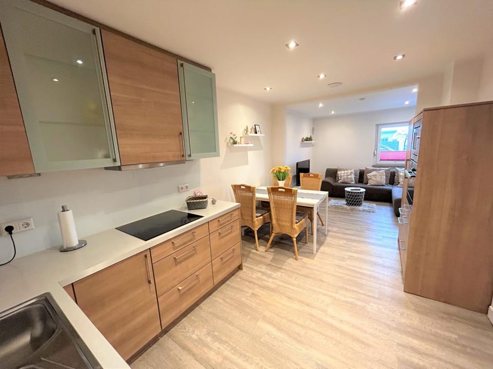 Kitchen or kitchenette, Living room, Dining area