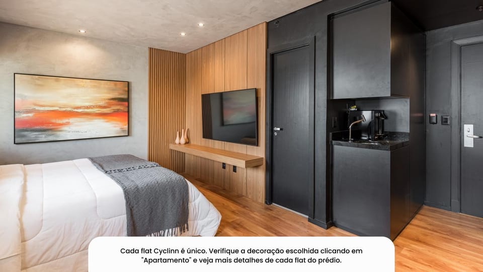Bed, TV and multimedia, Kitchen or kitchenette, Photo of the whole room, Bedroom, wardrobe