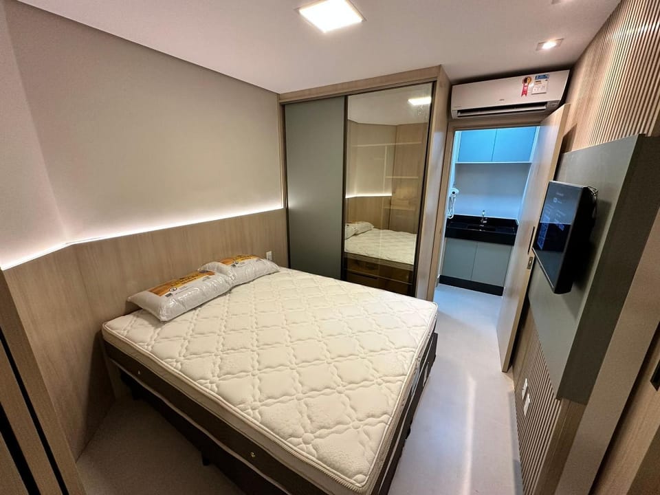 Bed, Photo of the whole room, Bedroom, wardrobe, air conditioner