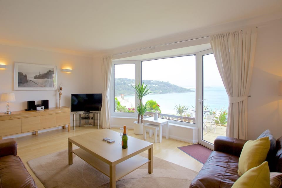Living room, Seating area, Sea view