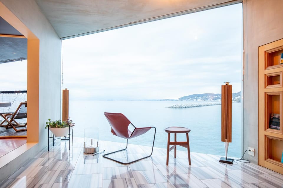 View (from property/room), Living room, Sea view