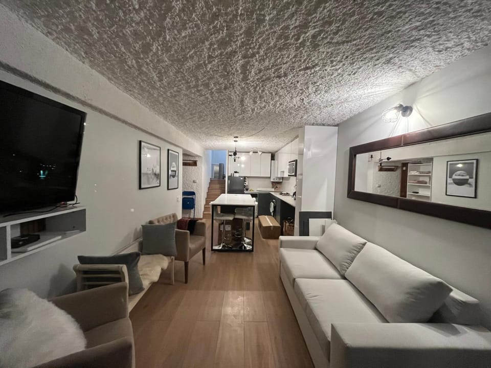 Kitchen or kitchenette, Living room, Dining area