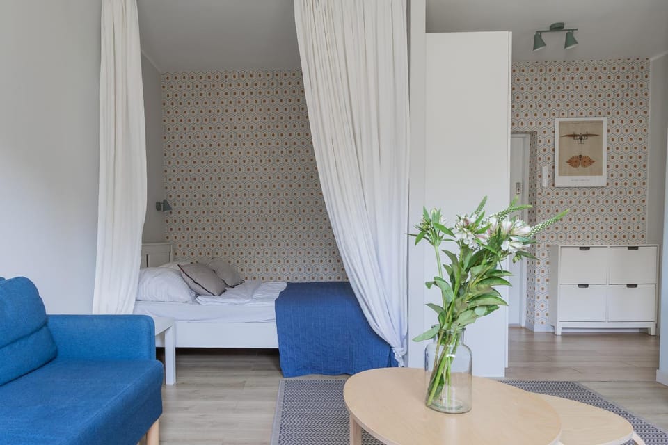 Bed, Living room, Photo of the whole room, Seating area, Bedroom