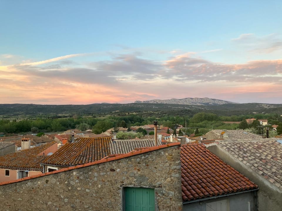 Bird's eye view, Sunset