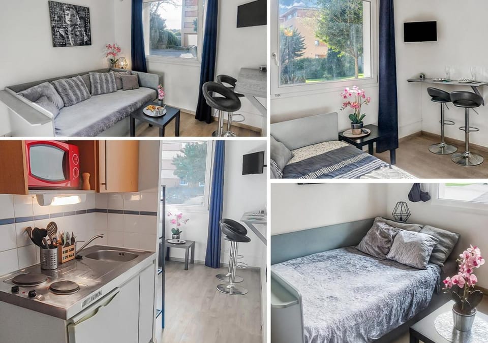 Bed, Kitchen or kitchenette, Living room, Photo of the whole room, Dining area, Bedroom