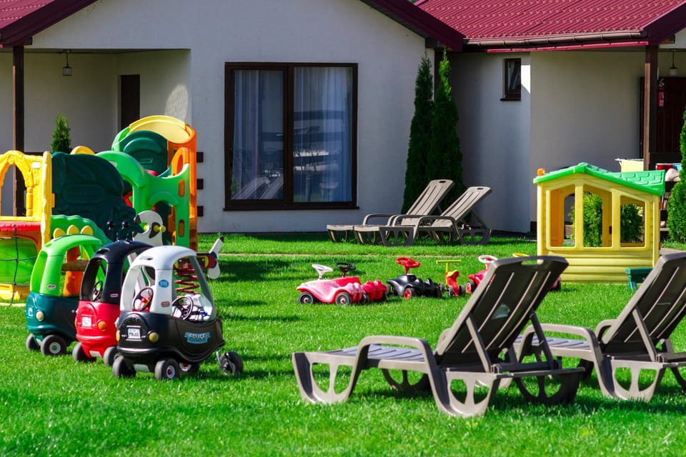 Children play ground, Garden, Garden view, sunbed, sunbed