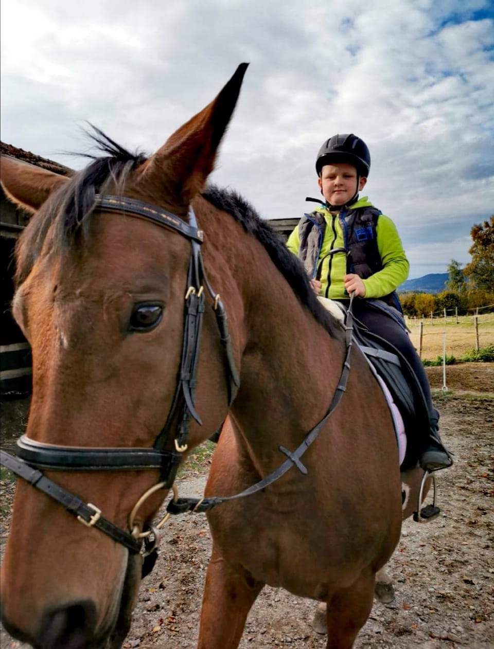 Horse-riding, children