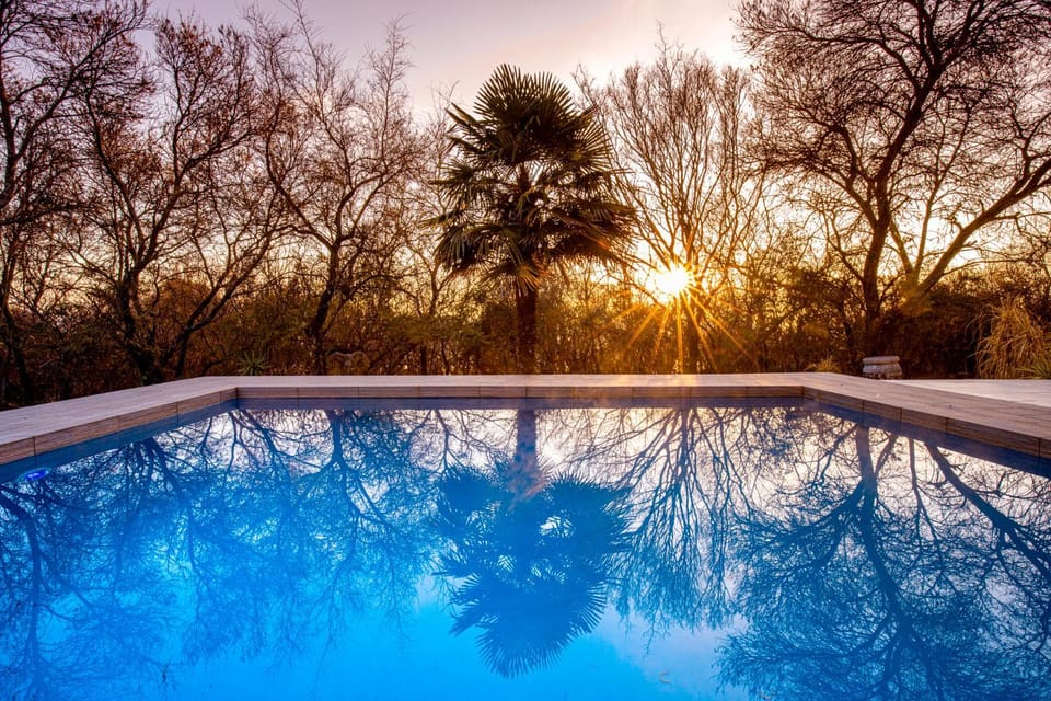 Day, Natural landscape, View (from property/room), Garden view, Pool view, Swimming pool, Sunrise, Sunset