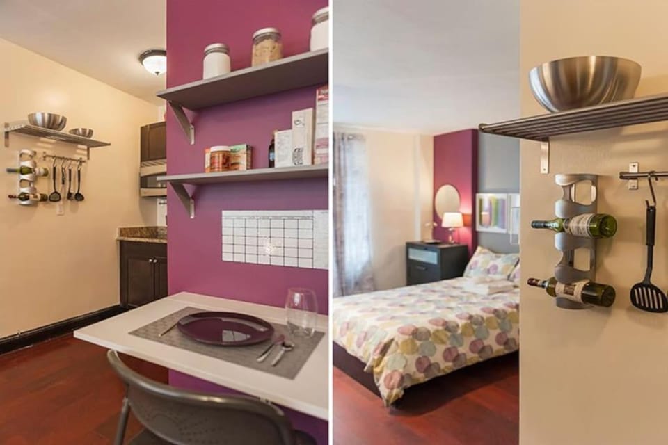 Bed, Kitchen or kitchenette, Bedroom