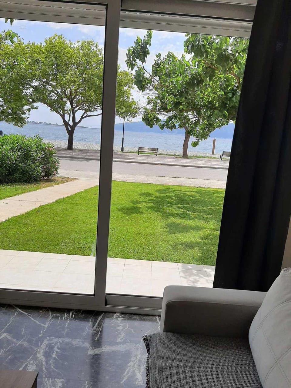 Balcony/Terrace, Living room, Garden view, Sea view