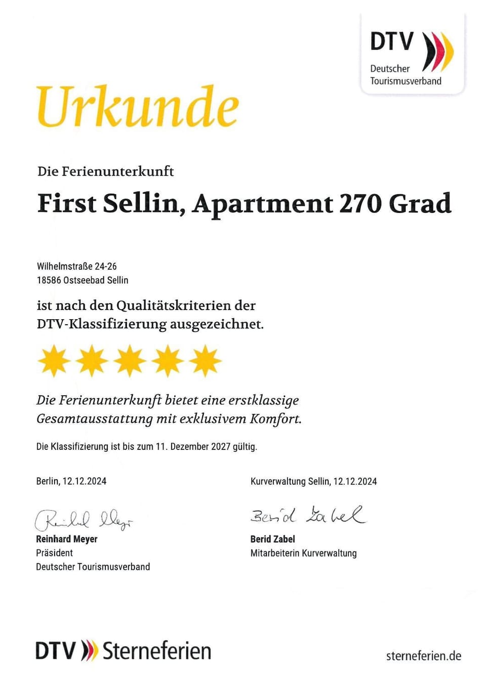 FIRST 270 Grad Apartment in Sellin