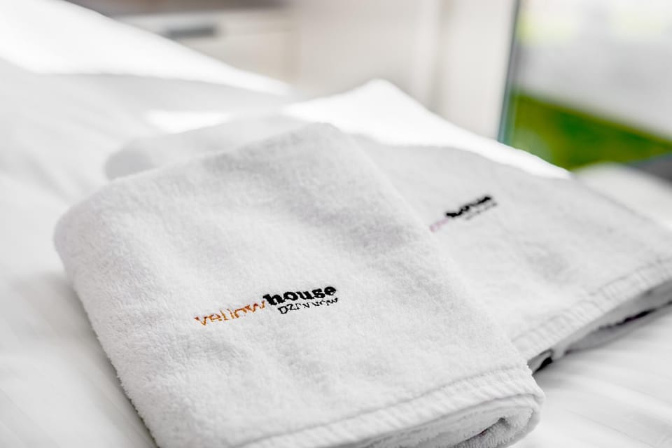 Property logo or sign, towels