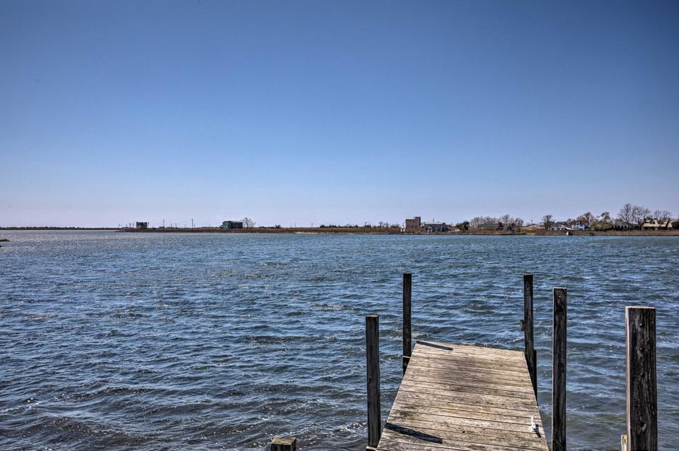 Waterfront Home w/ Large Deck & Dock on Narrow Bay House in Mastic Beach