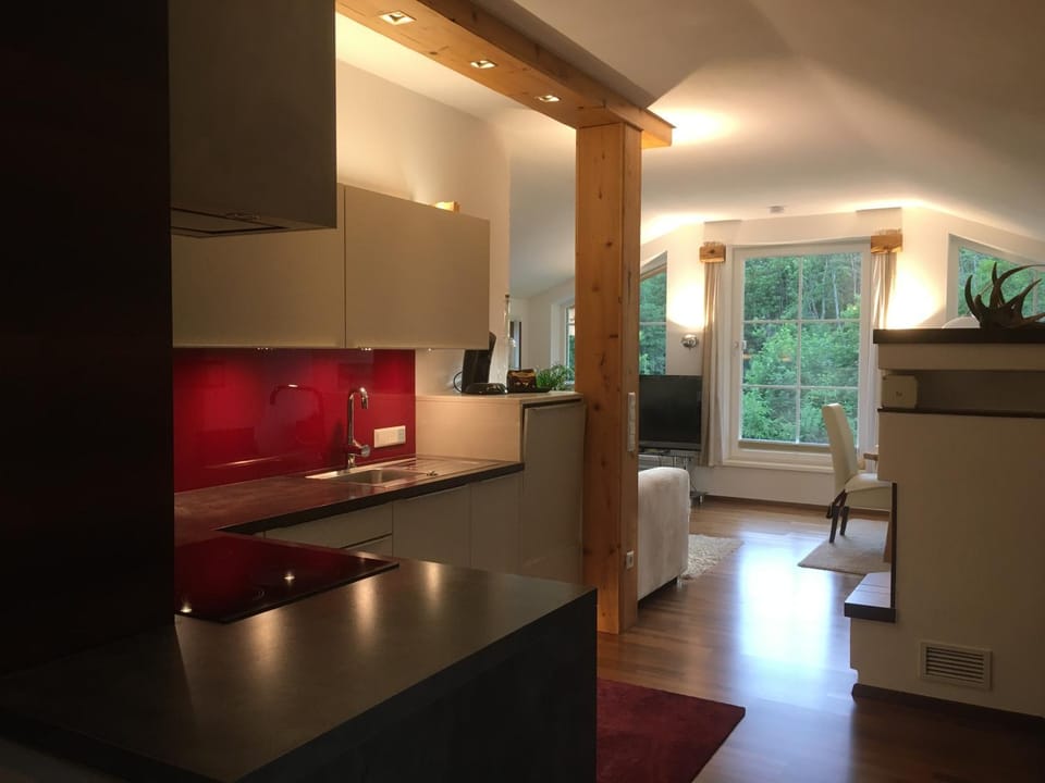 Kitchen or kitchenette, Living room, Dining area