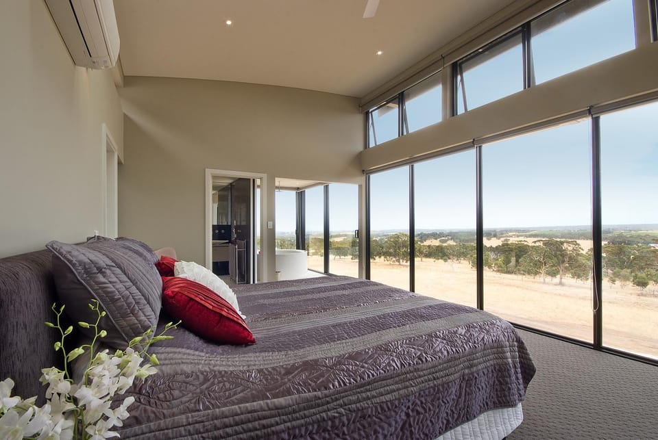 Bed, Natural landscape, View (from property/room), Bedroom
