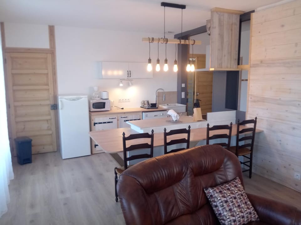 Dining area, stove, kitchen