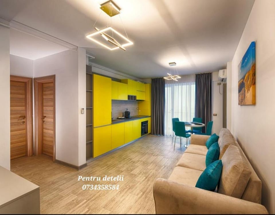 Kitchen or kitchenette, Living room, Seating area