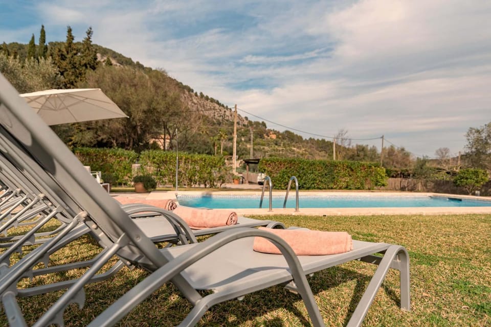 Natural landscape, Mountain view, Swimming pool, sunbed