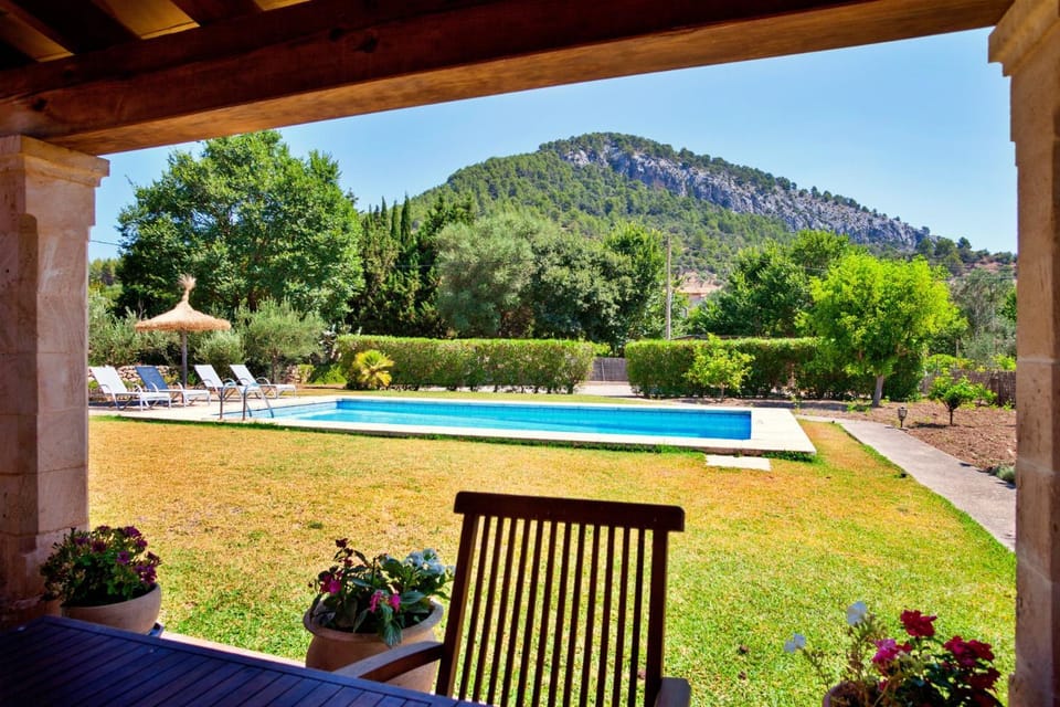 Patio, Natural landscape, Garden, Mountain view, Pool view, Swimming pool